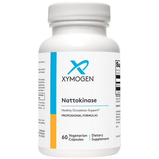 XYMOGEN Nattokinase, botella 2000 FU: soporte a la circulación saludable.