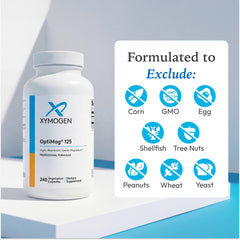 XYMOGEN mano sosteniendo cápsula para toma fácil y práctica