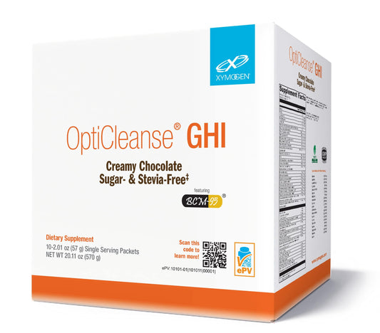 XYMOGEN OptiCleanse GHI polvo chocolate cremoso para digestión suave
