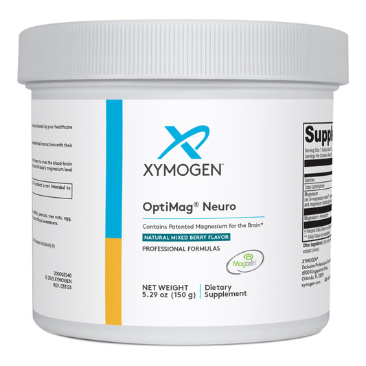XYMOGEN envase frontal mostrando fórmula para cerebro y relajación
