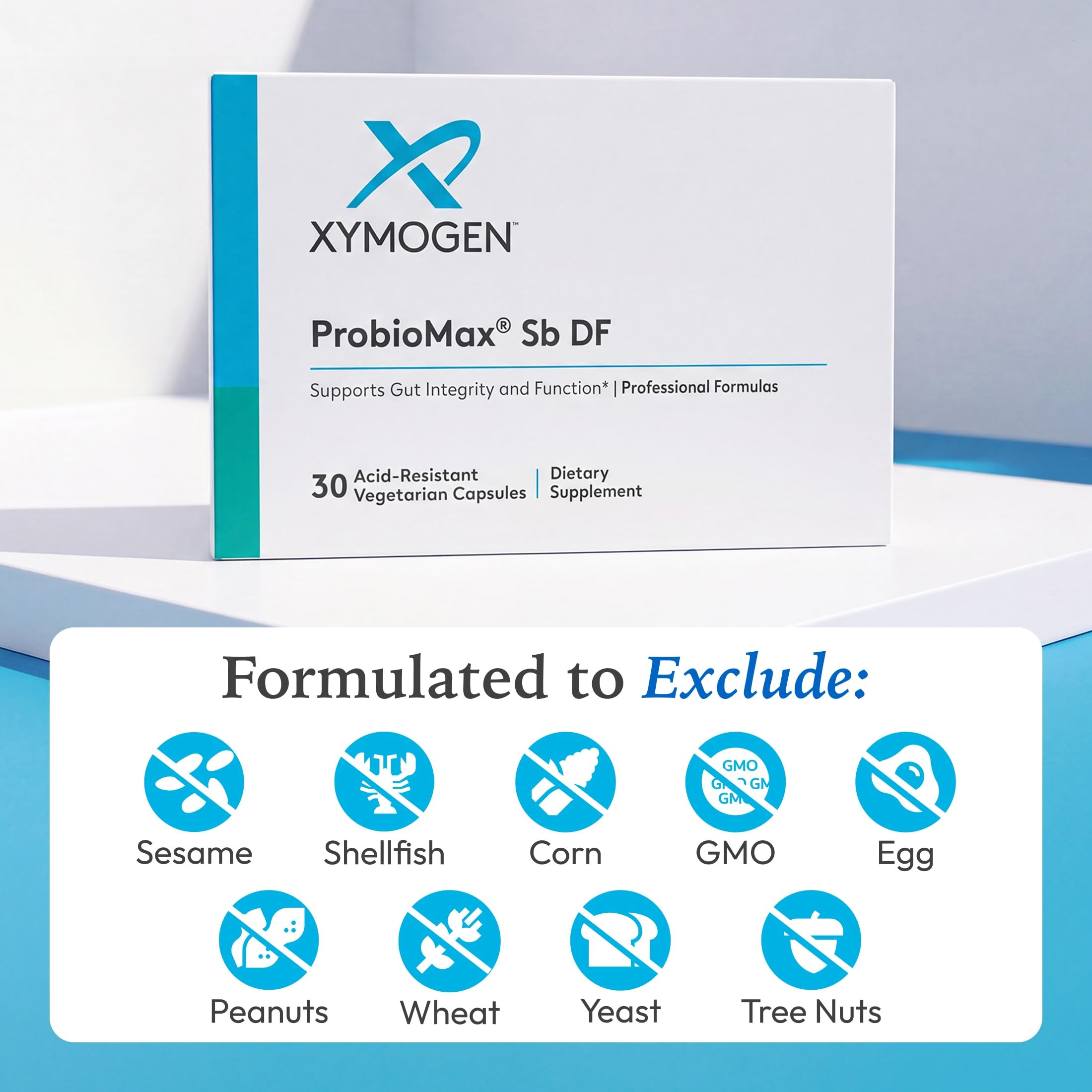 XYMOGEN comparación de tamaño de cápsula para dosificación fácil y precisa