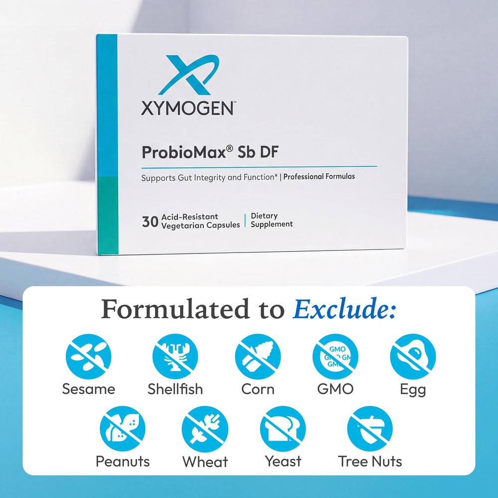 XYMOGEN comparación de tamaño de cápsula para dosificación fácil y precisa