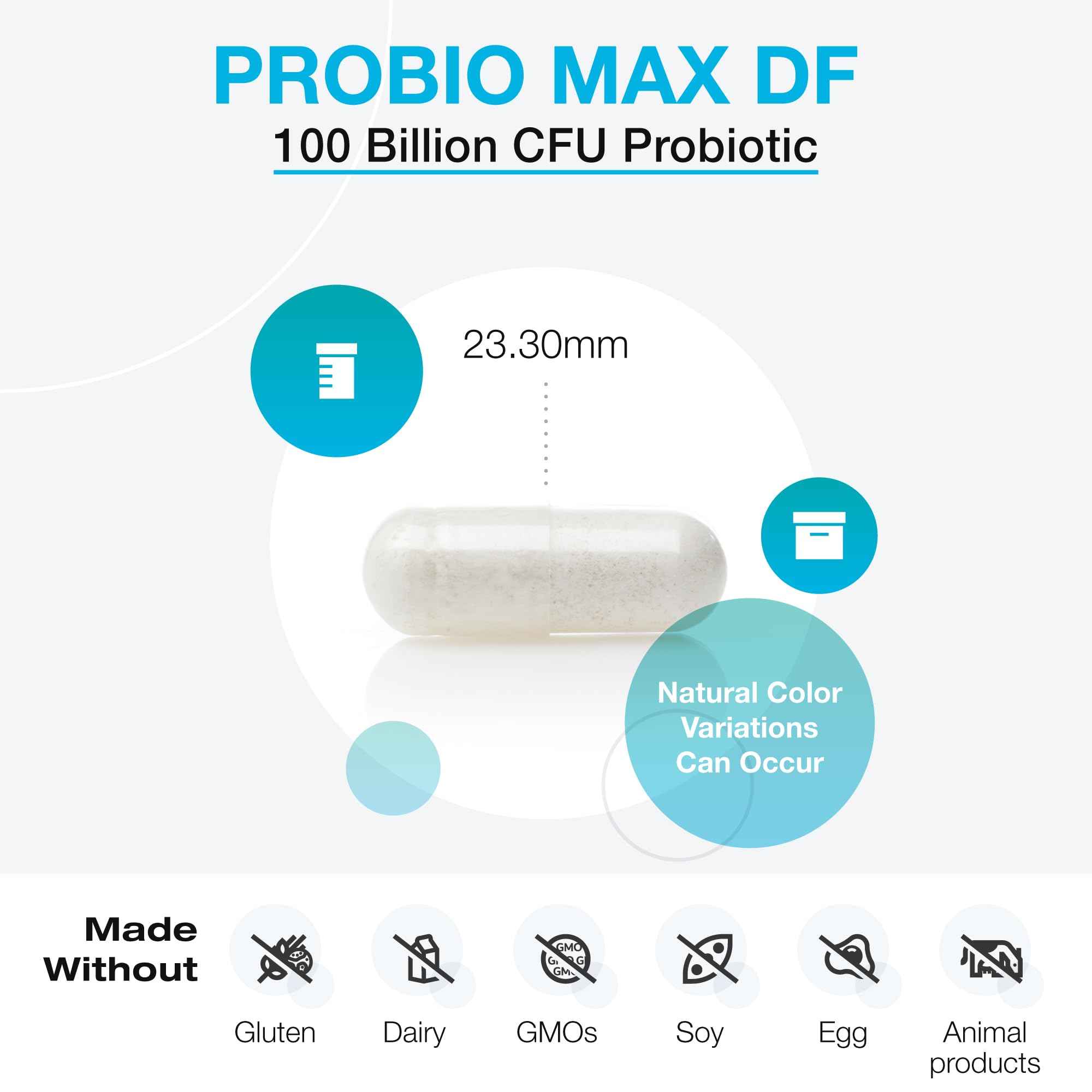 ProbioMax Daily 100B en blíster nitrogenado protege la estabilidad de probióticos.