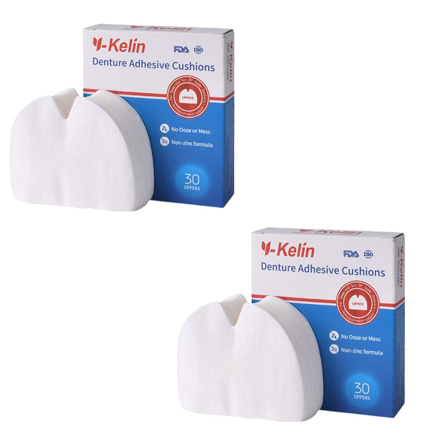 Y-Kelin empaque frontal mostrando 60 tiras y beneficio de comodidad