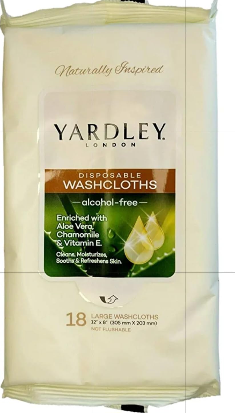 Yardley primer plano de la textura de la toallita con aloe para suavizar