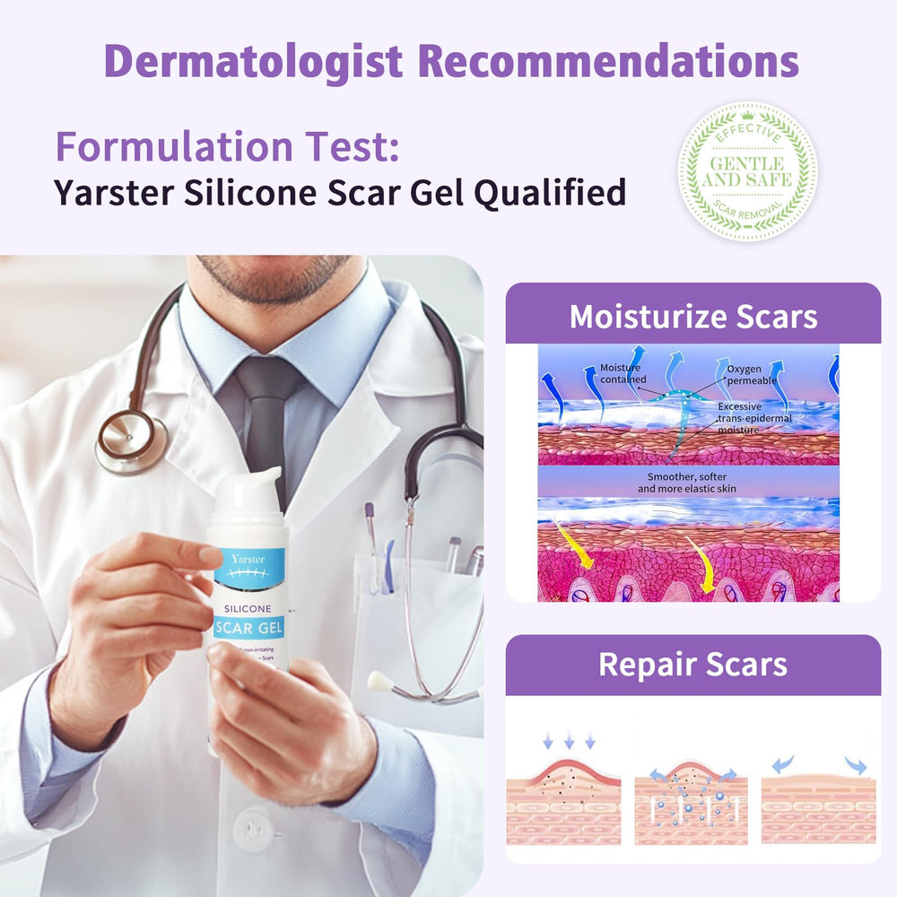 yarster uso en cicatriz facial mostrando mejora de textura