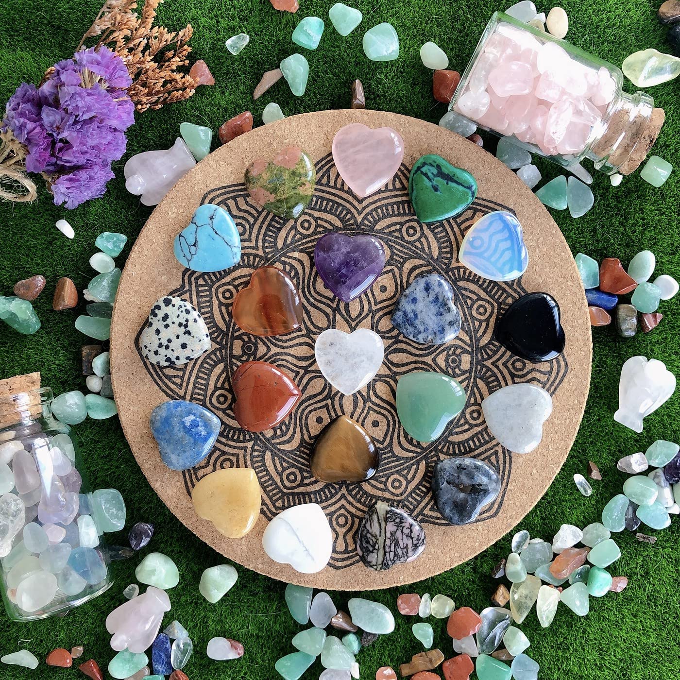 YATOJUZI conjunto de 20 corazones de diferentes colores, variedad visual