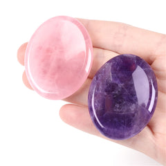 YATOJUZI presentación frontal del par de piedras con acabado suave, ideal para llevar