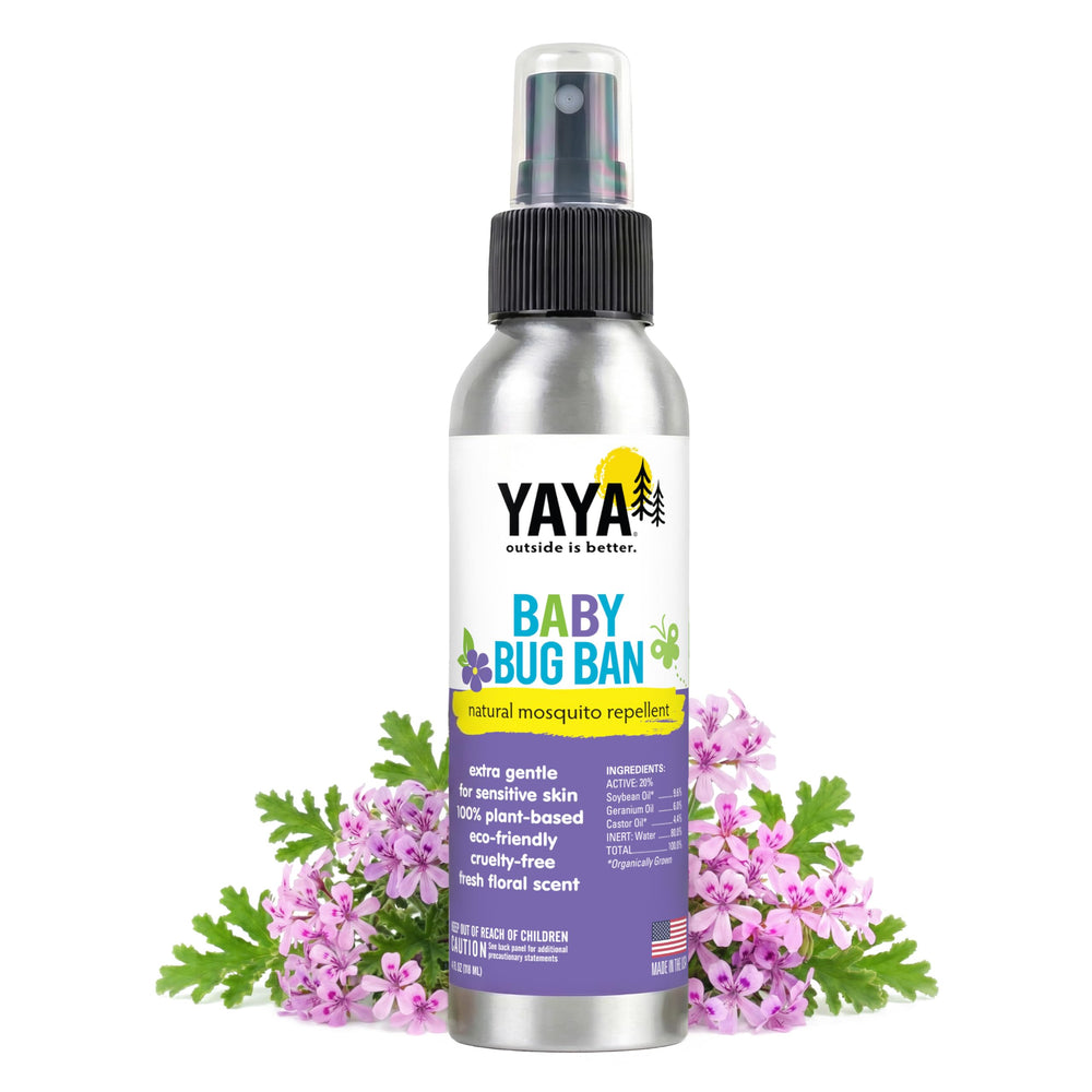 YAYA ORGANICS envase frontal 4 oz mostrando diseño y tamaño, tranquilidad familiar