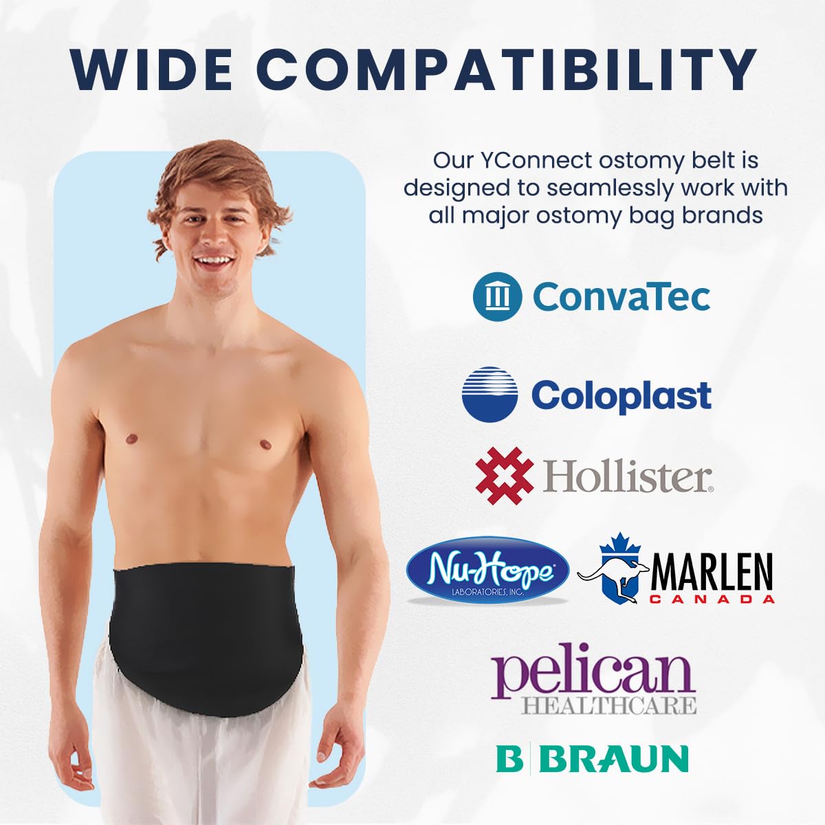 YConnect cinturón talla L comparado para visualizar tamaño y cobertura