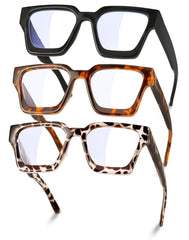 YDAOWKN vista frontal montura rectangular con estilo y confort