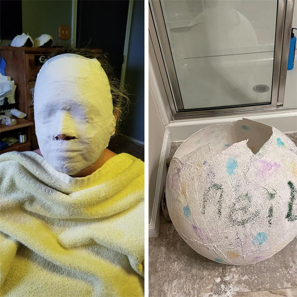 Yeasing máscara terminada y pintada, buen acabado para decoración
