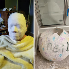Yeasing máscara terminada y pintada, buen acabado para decoración