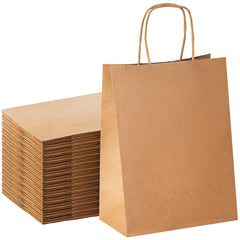 YEEHAW vista frontal del paquete de 100 bolsas kraft, práctico para tiendas