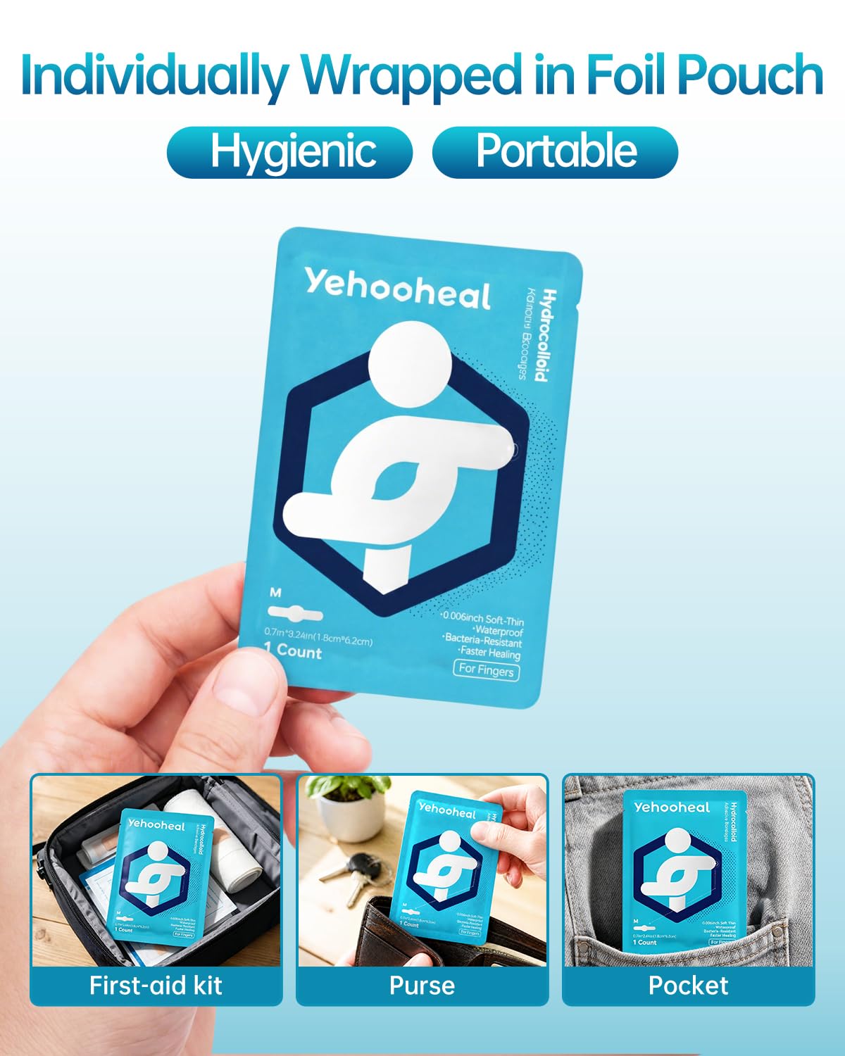 yehooheal botiquín doméstico con apósitos listos para emergencias pequeñas