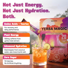 Sobre individual de Yerba Magic listo para mezclar, ideal para viajes