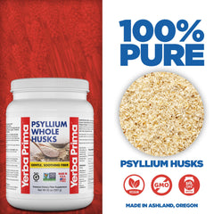Yerba Prima psyllium mezclado en vaso con agua para preparación rápida y fácil