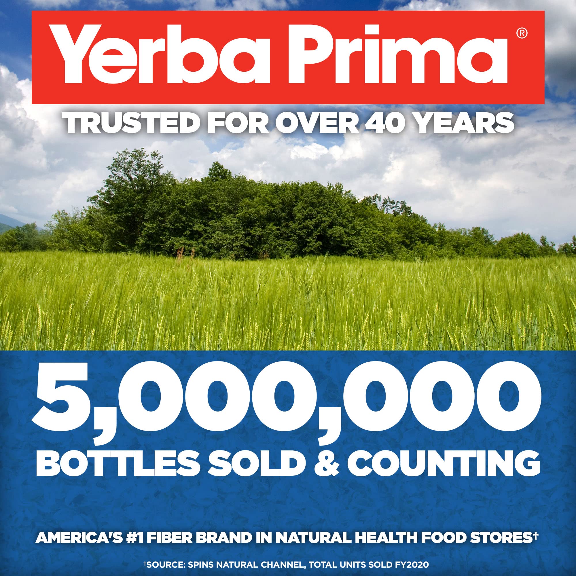 Yerba Prima cuchara con psyllium mostrando ingrediente puro y versátil