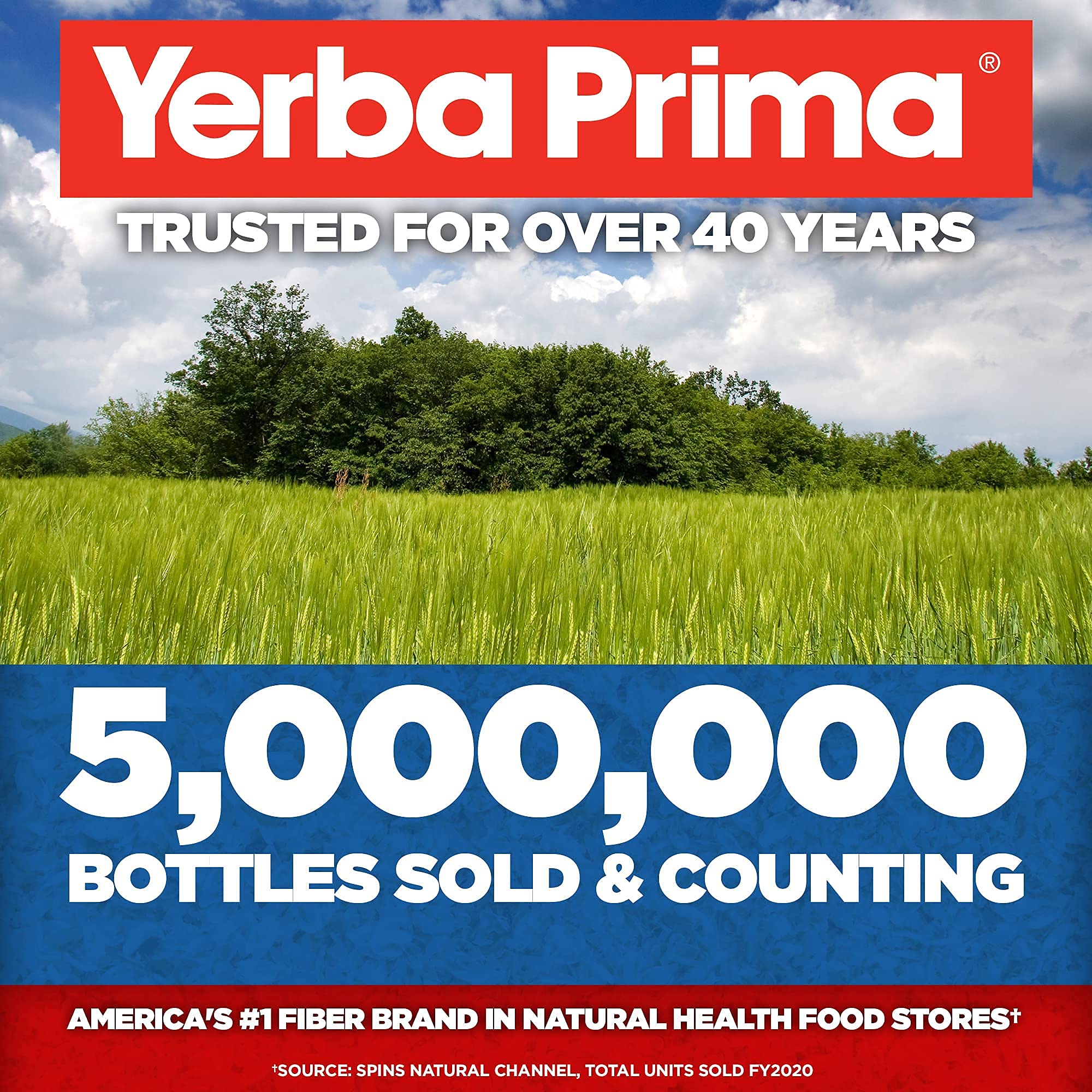 Manos vertiendo psyllium Yerba Prima subrayando dosificación práctica