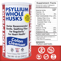 Yerba Prima batido matutino con psyllium para añadir fibra sin sabor fuerte