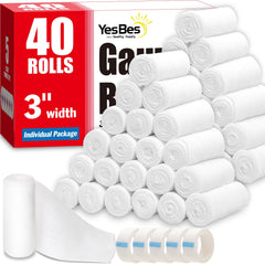 YesBes paquete frontal mostrando los 40 rollos y cinta para botiquín, práctico