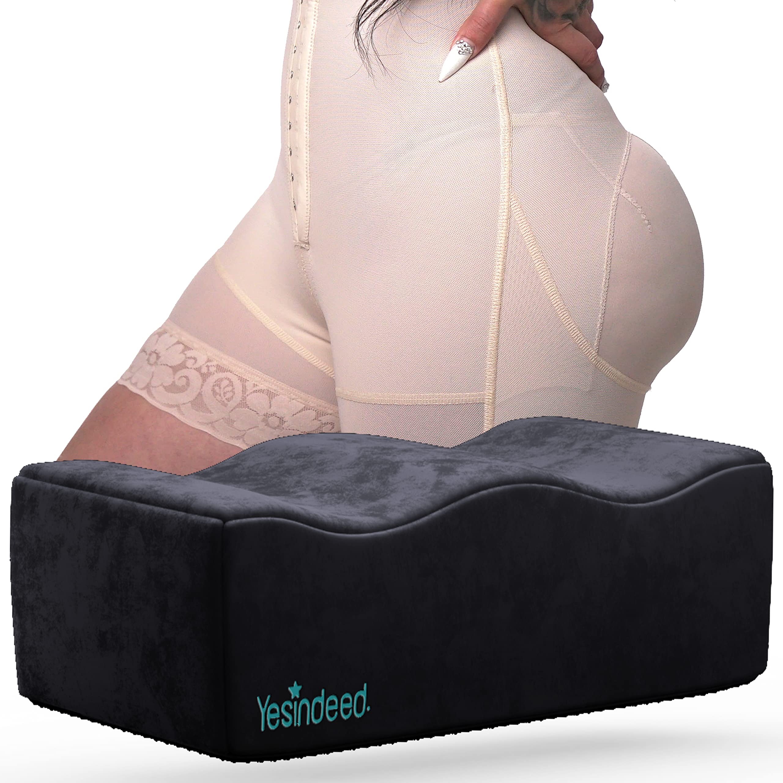 YESINDEED vista frontal del cojín con soporte firme y diseño ergonómico