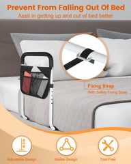 Yetulike instalación en cama queen que demuestra ajuste y soporte lateral