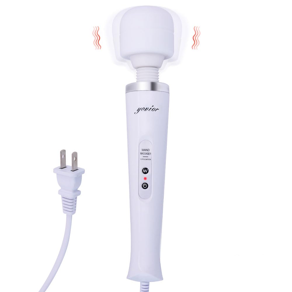 YEVIOR masajeador frontal mostrando diseño ergonómico y potencia