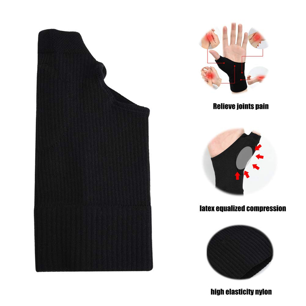 YHOUMEW detalle de la almohadilla de gel protegiendo el pulgar