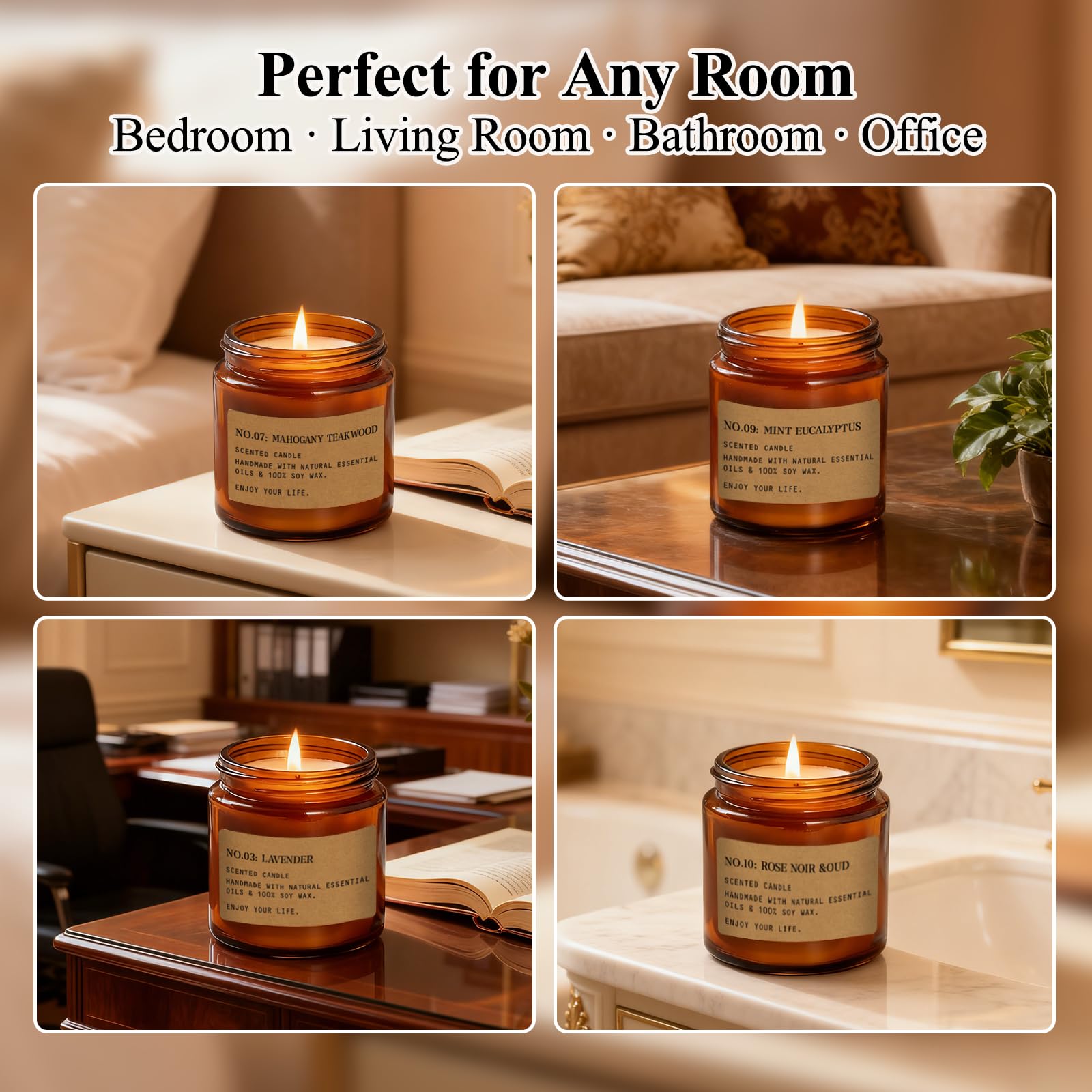 YINUO LIGHT velas en baño para momentos de relajación y spa en casa