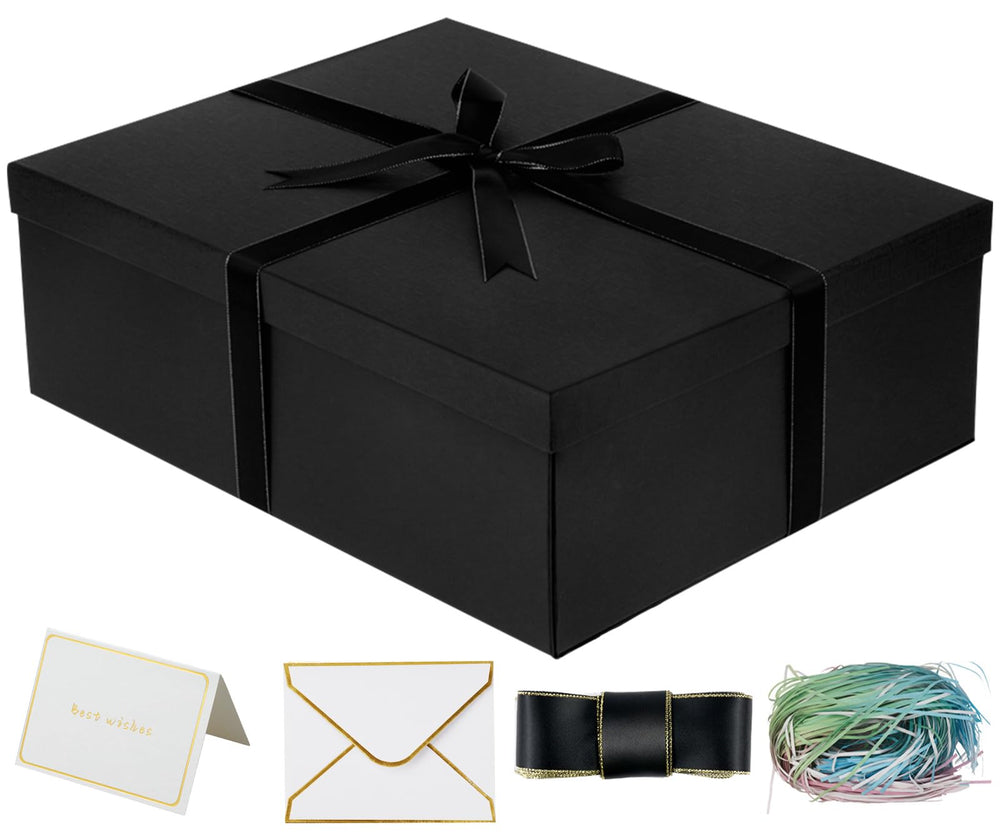 YINUOYOUJIA caja frontal negra con tapa mostrando diseño elegante y presentación segura