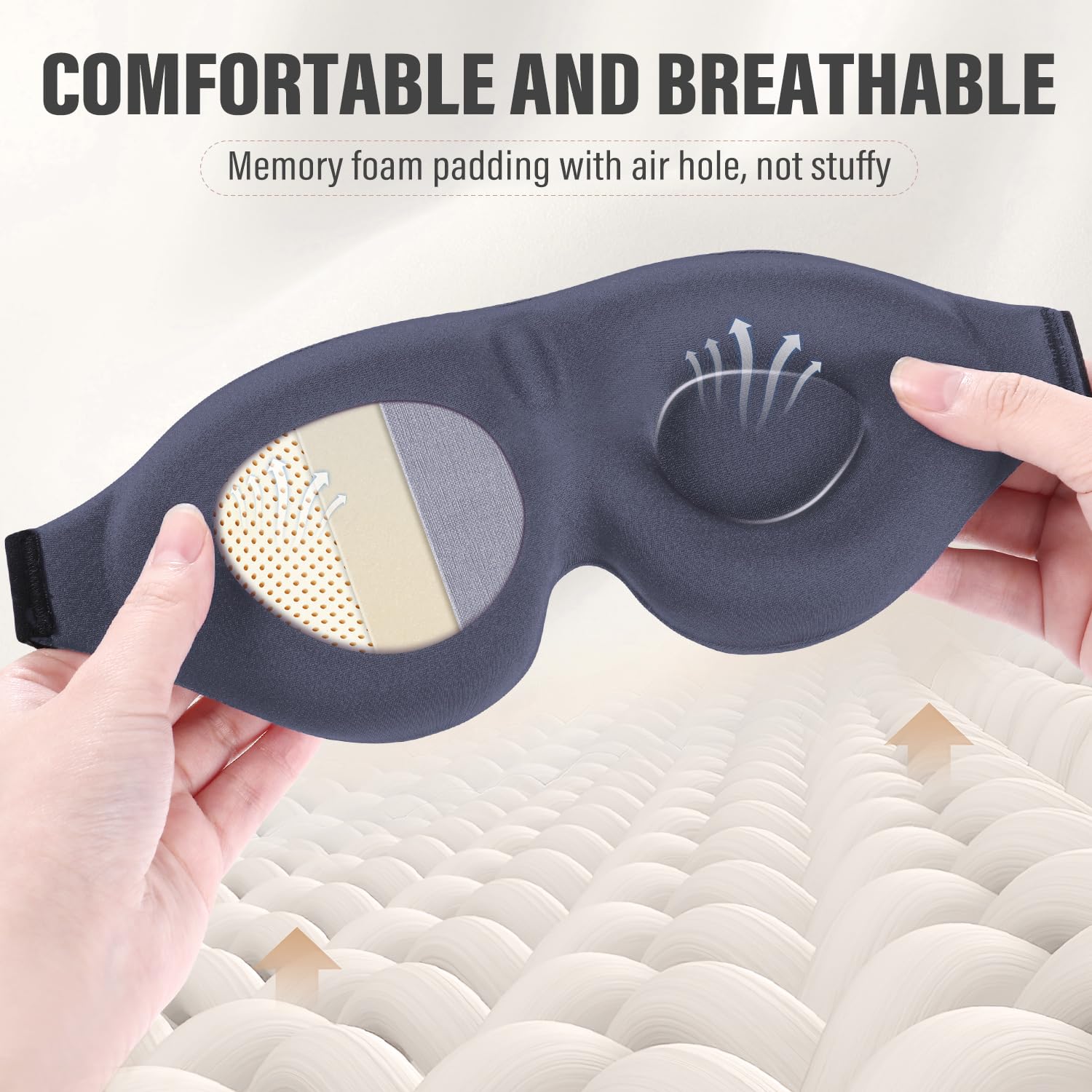 YIVIEW textura de espuma viscoelástica ventilada para sensación fresca
