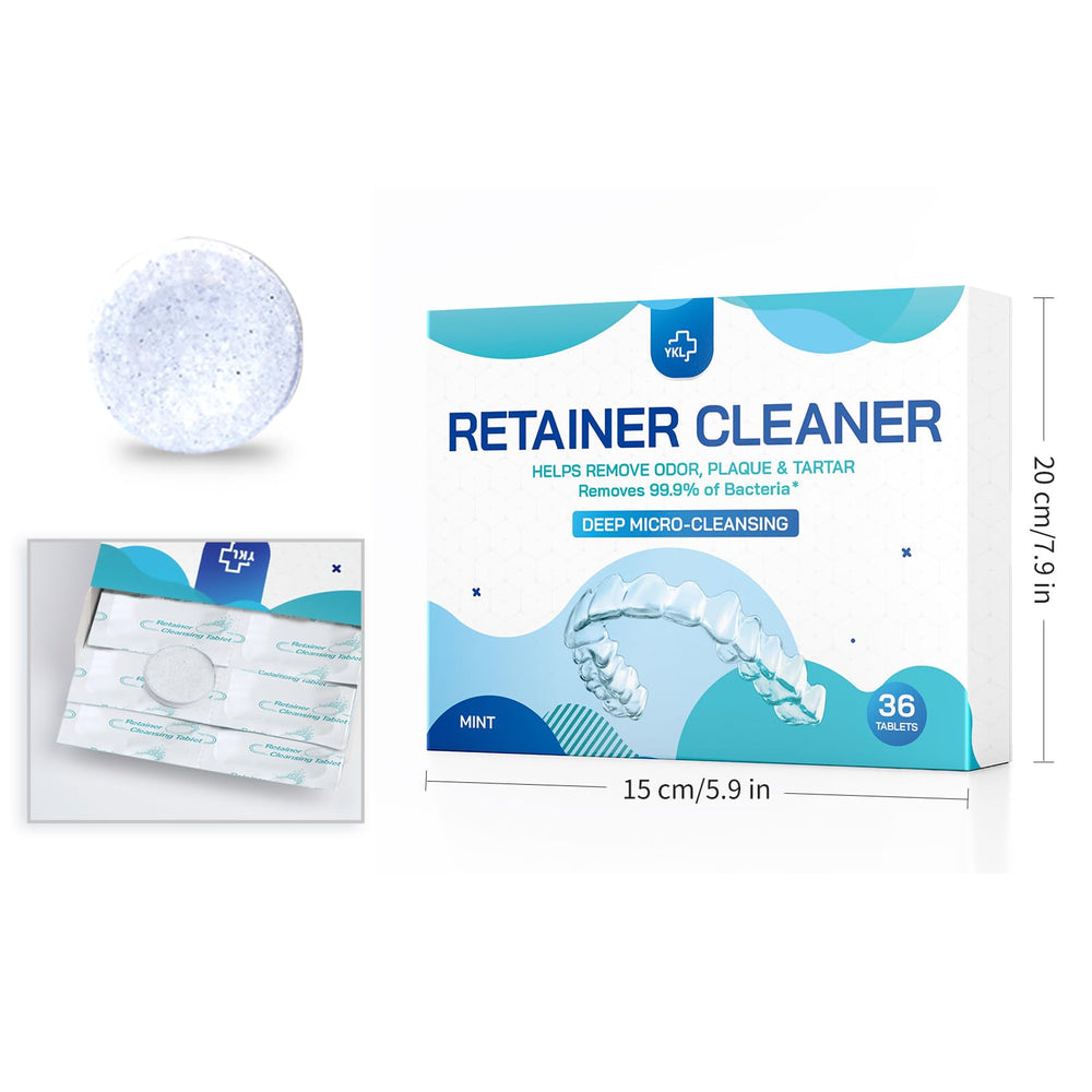YKL tableta efervescente disolviéndose en agua, limpia con oxígeno activo