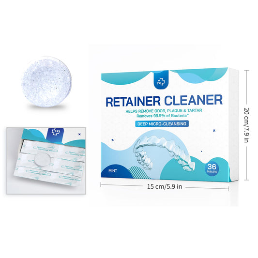 YKL tableta efervescente disolviéndose en agua, limpia con oxígeno activo