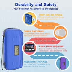 Ylemnf estuche junto a una mano para mostrar tamaño compacto y portabilidad