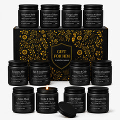 YMing pack frontal de 12 velas muestra variedad y estilo decorativo