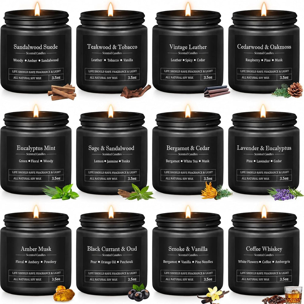 YMing velas encendidas ambientando sala con aromas masculinos agradables