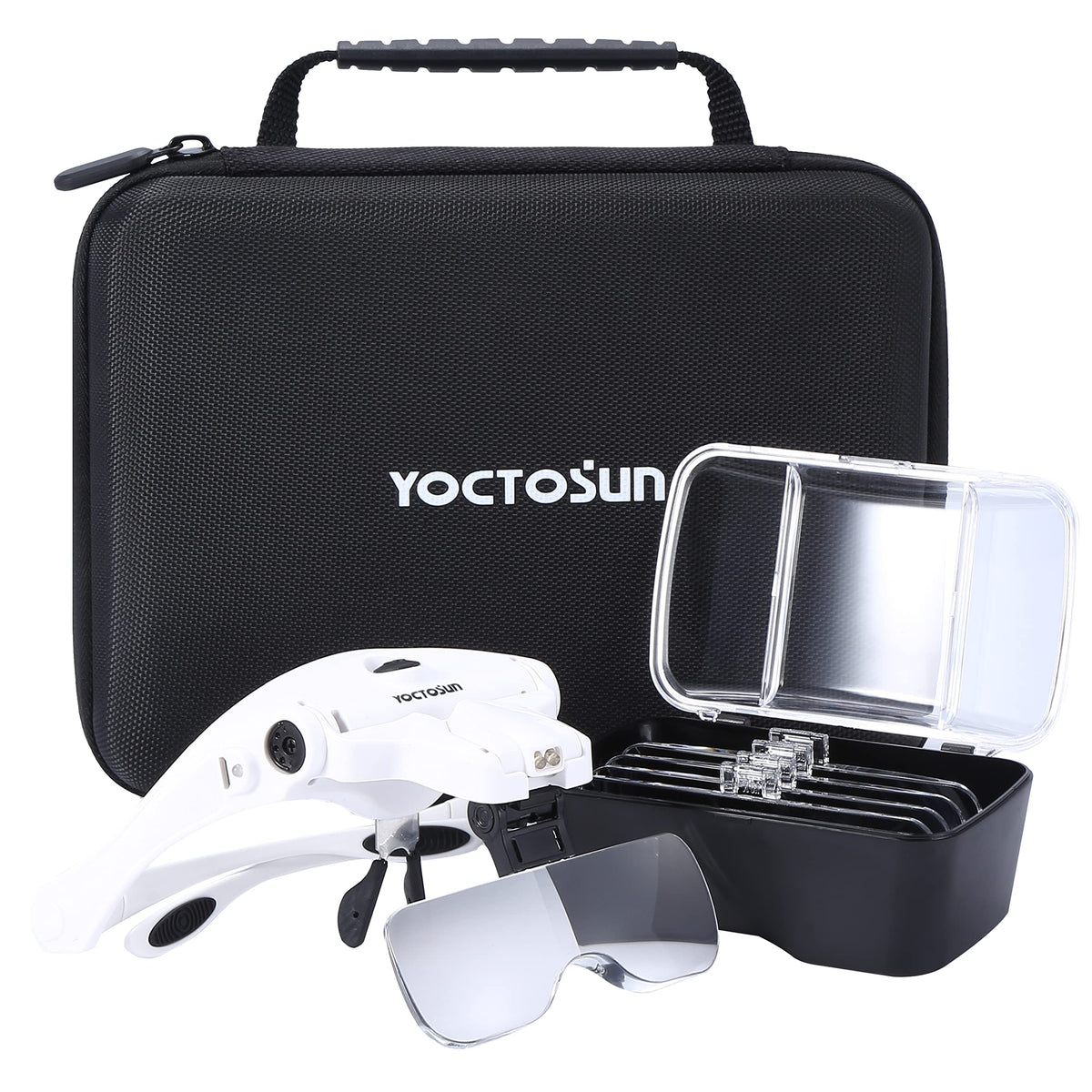 YOCTOSUN vista frontal con luz LED para mayor precisión