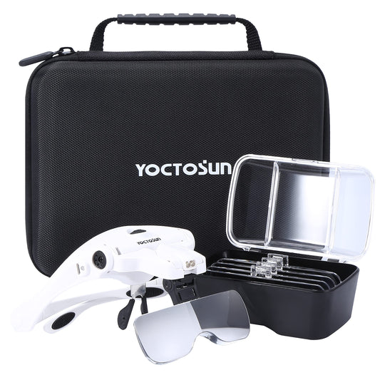 YOCTOSUN vista frontal con luz LED para mayor precisión