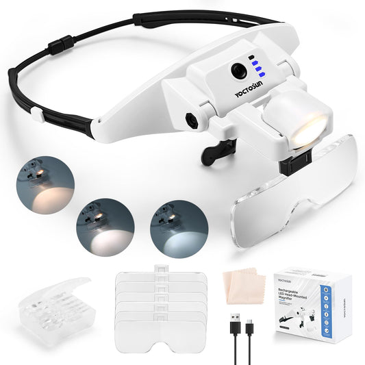YOCTOSUN vista frontal del arnés y lentes, beneficio: sujeción estable