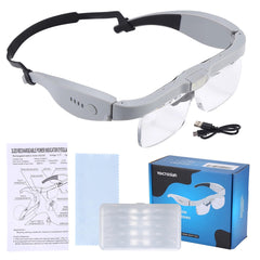 YOCTOSUN gafas lupa frontal mostrando montura y lentes, mejora la precisión