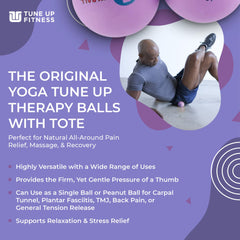 YOGA TUNE UP primer plano de la textura de látex con agarre para mejor control