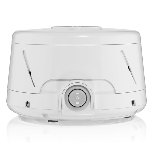 YOGASLEEP Dohm Classic frontal blanco mostrando diseño clásico y tranquilidad
