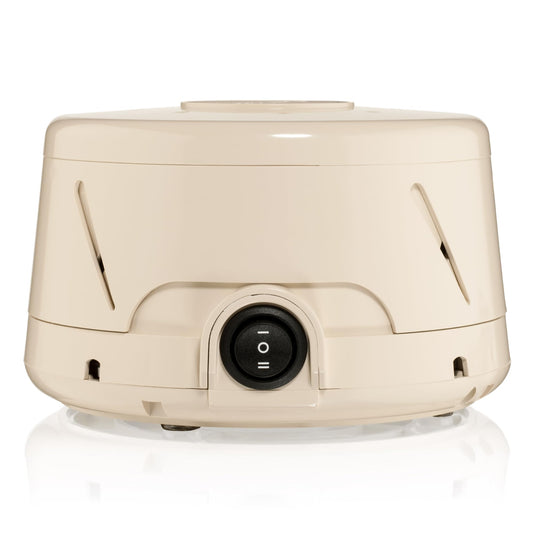 YOGASLEEP Dohm Classic tan vista frontal, diseño compacto y elegante