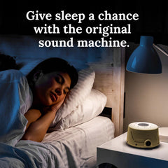 YOGASLEEP Dohm Classic tan acercamiento al interruptor, control sencillo