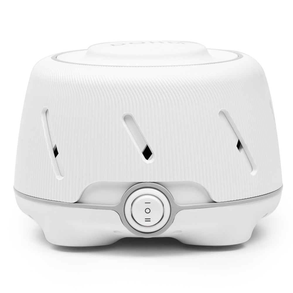 YOGASLEEP Dohm frontal mostrando diseño compacto y beneficio de calma