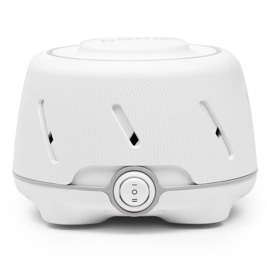 YOGASLEEP Dohm frontal mostrando diseño compacto y beneficio de calma