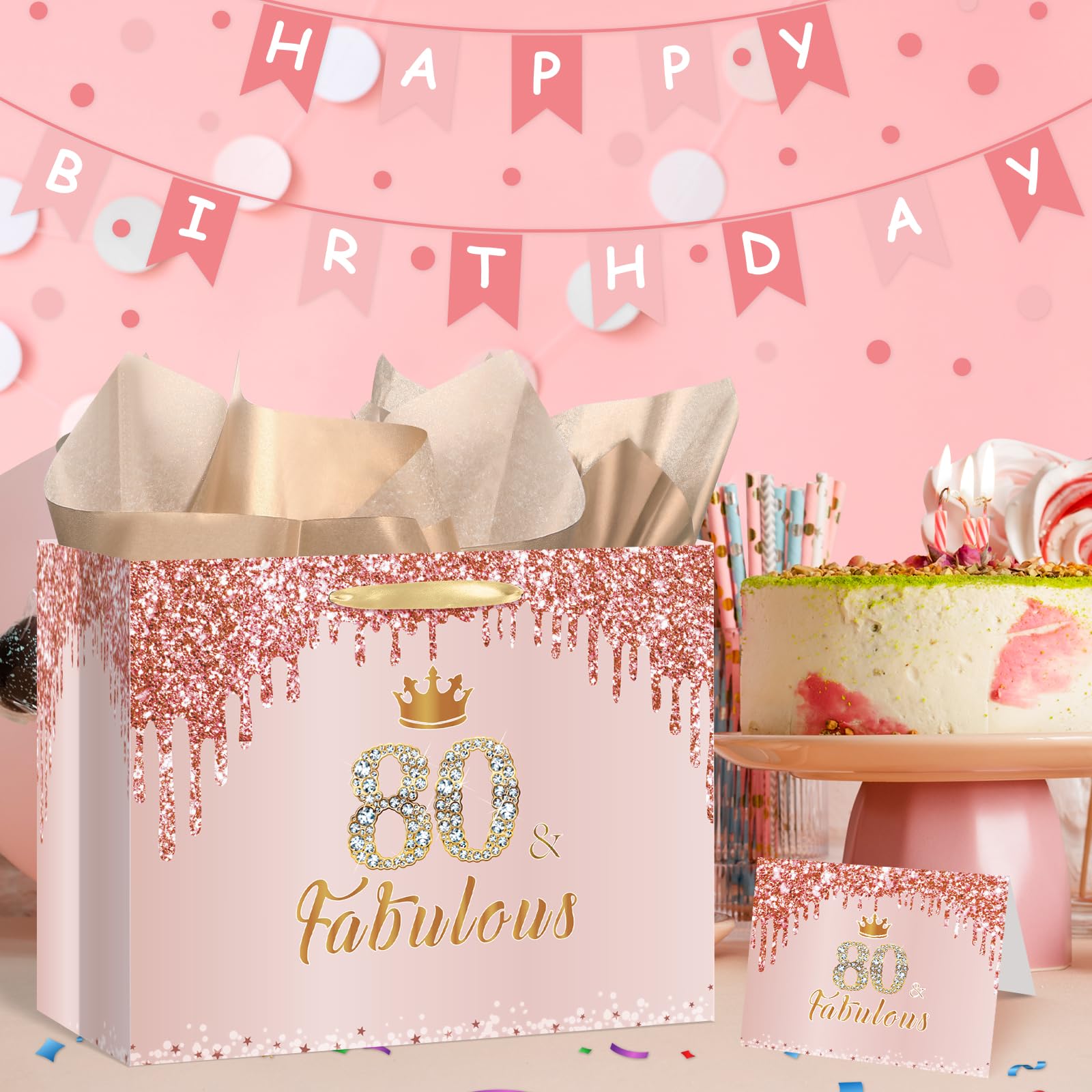 Yoirrat primer plano del estampado glitter que realza el regalo