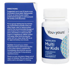 You+yours etiqueta nutricional del producto, muestra ingredientes clave y transparencia