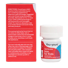 You+yours etiqueta con información de ingredientes y dosis visibles
